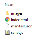 Example of zip file contents